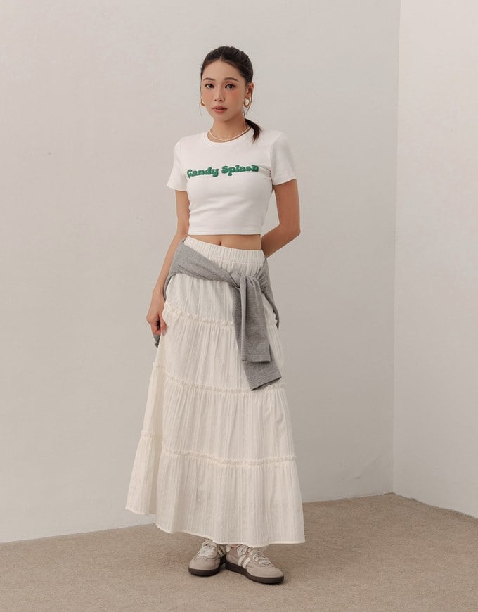 Candy Splash Slogan Fitted Tee