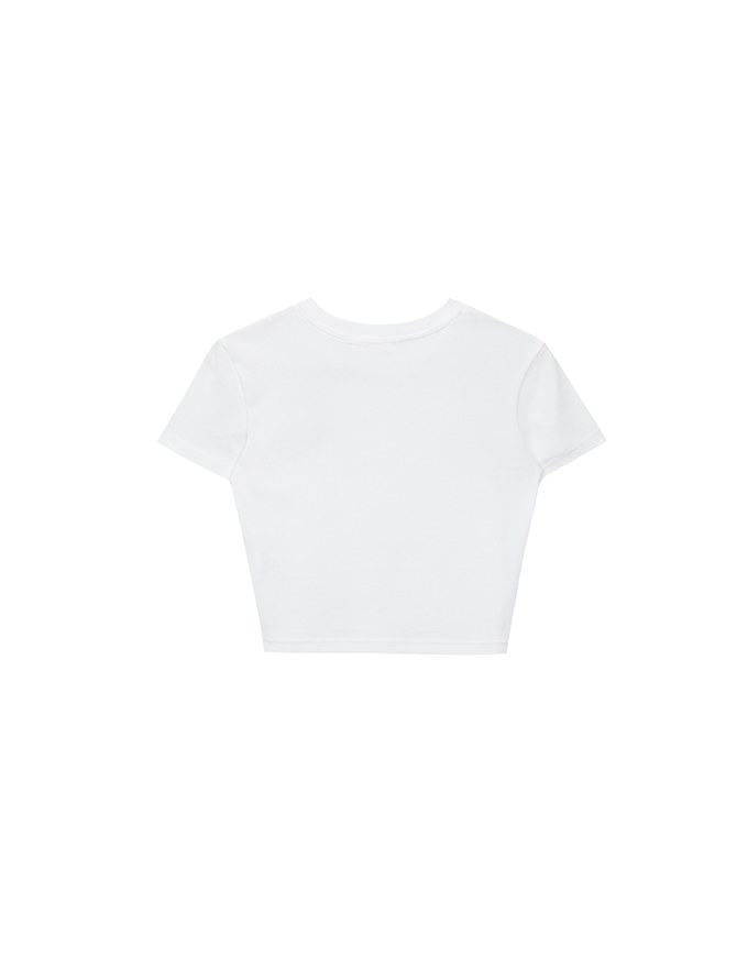Heart Cut out Cropped Knit Top