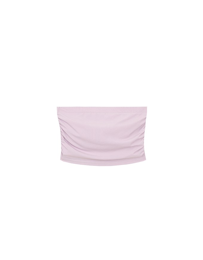 Cooling Fabric Side Ruching Bandeau Bra Top