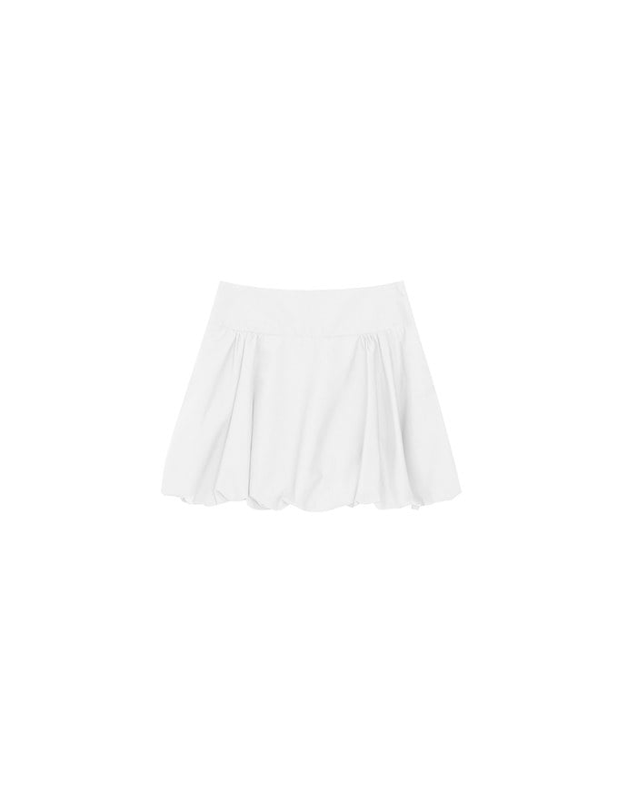 High Waist Bubble Silhouette Mini Skirt