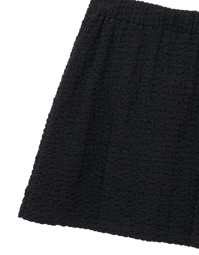 High Waist Crinkled Texture Fitted Mini Skirt