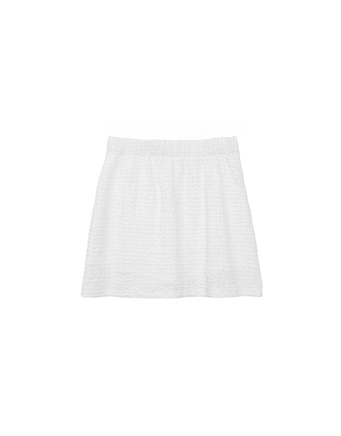High Waist Crinkled Texture Fitted Mini Skirt