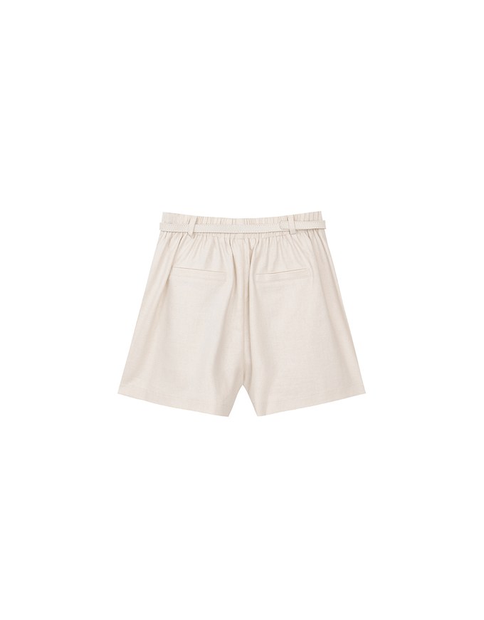 Classic High Waisted Pleated Shorts (with Belt)