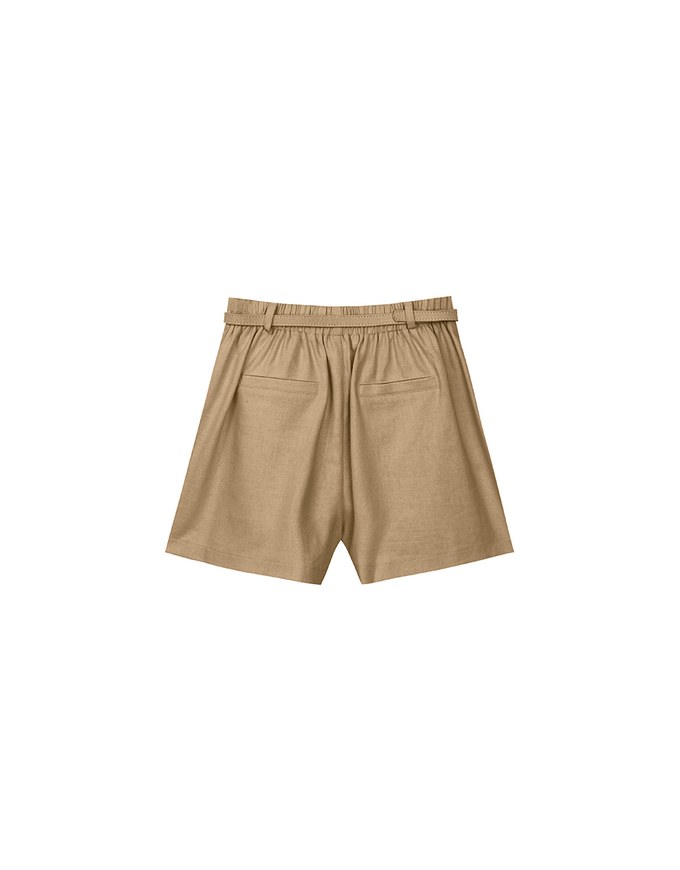 Classic High Waisted Pleated Shorts (with Belt)
