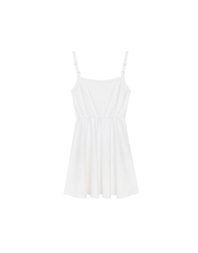 Sweetheart Neckline Flared Mini Dress ( Adjustable Straps)