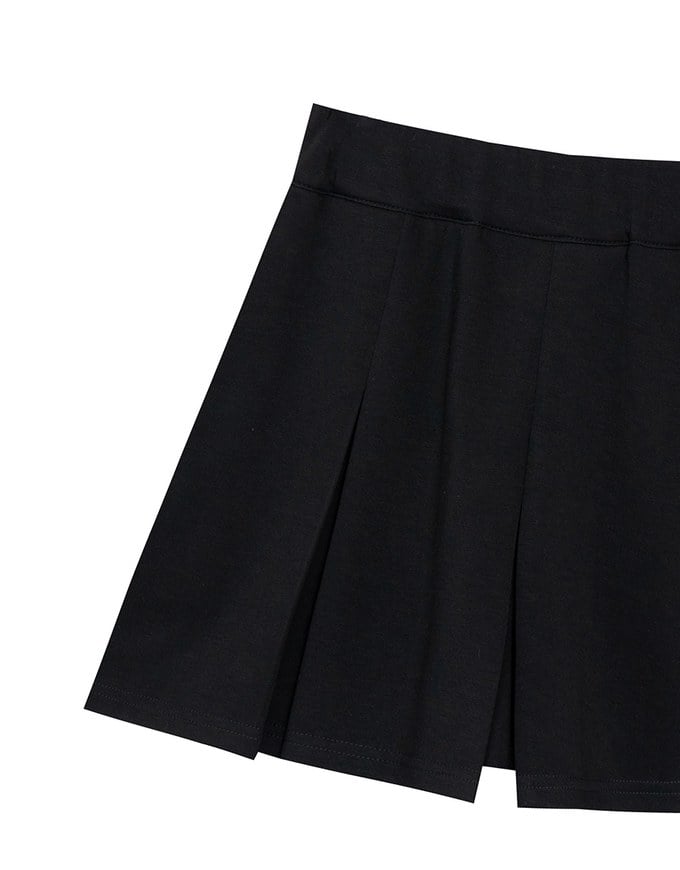 AIRY HOURGLASS High Waist Knit Pleated Flare Skort