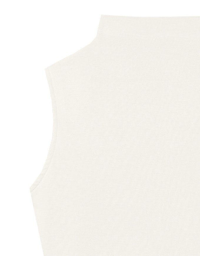 Sleeveless Mock Neck Fitted Knit Top