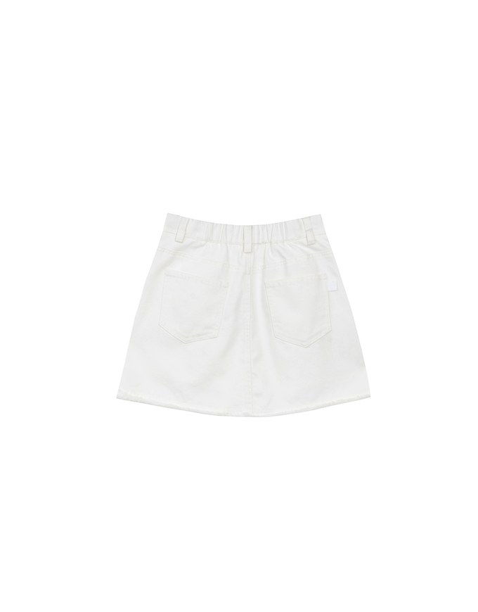 【Stain Resistant】Metal Studded A Line Jeans Denim Skirt