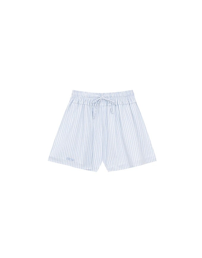 AIR SPACE Logo Embroidered Striped Drawstring Waist Casual Shorts
