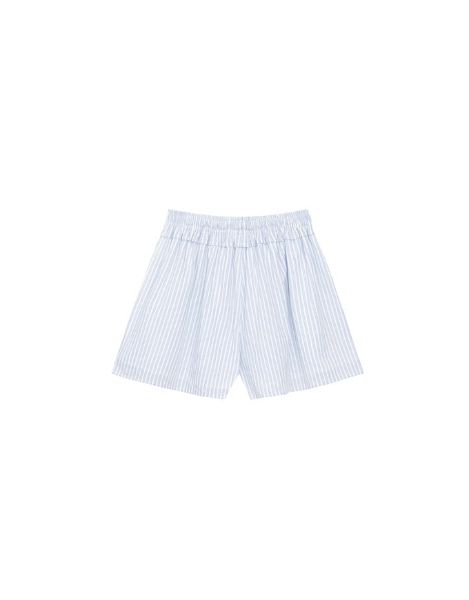 AIR SPACE Logo Embroidered Striped Drawstring Waist Casual Shorts