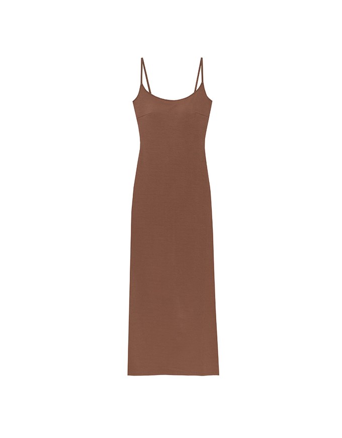 AIRY HOURGLASS Spaghetti Strap Back Cut Out Padded Cami Maxi Dress