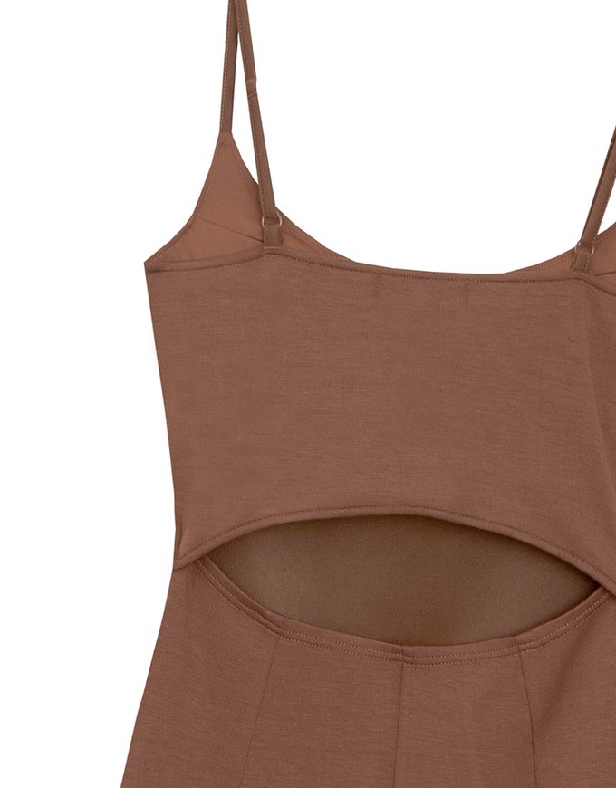 AIRY HOURGLASS Spaghetti Strap Back Cut Out Padded Cami Maxi Dress