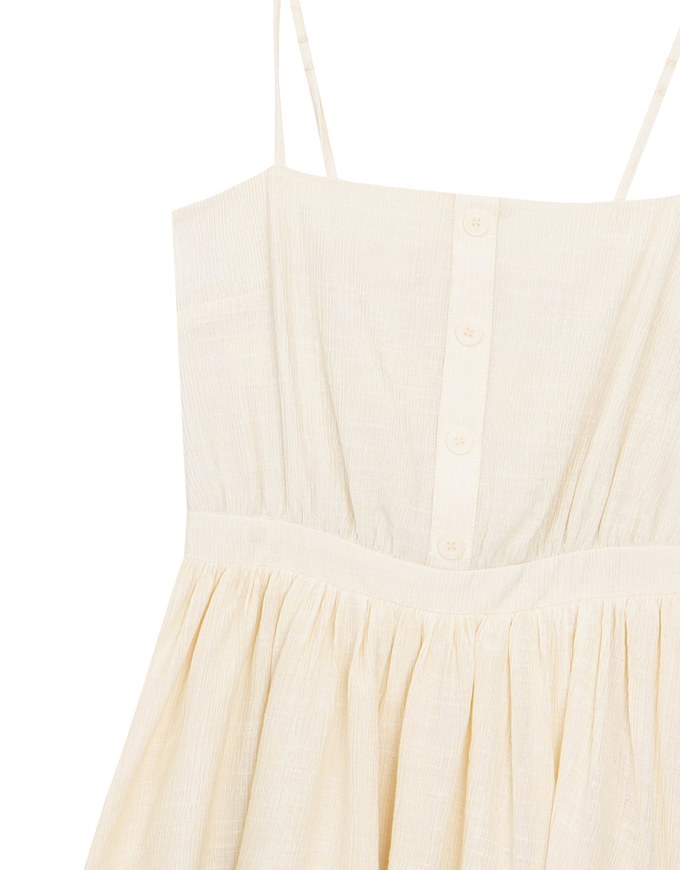 Spaghetti Strap A Line Button Down Jumpsuit