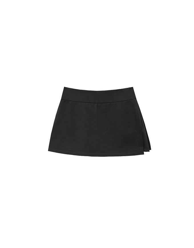 AIRY HOURGLASS Low Rise Plain Fitted Skorts