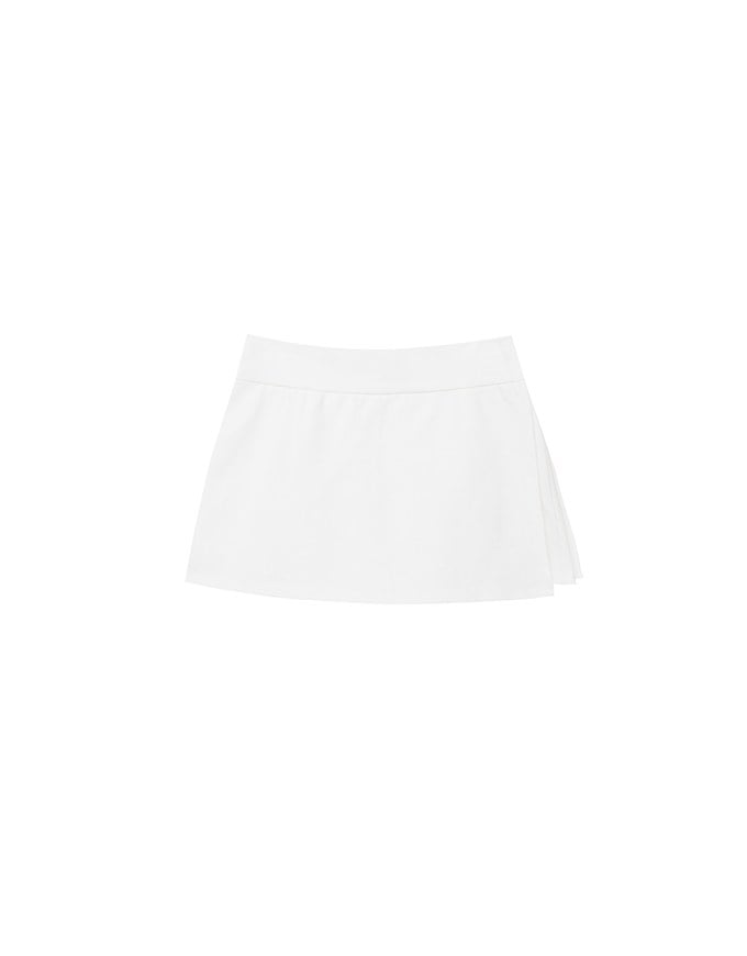 AIRY HOURGLASS Low Rise Plain Fitted Skorts