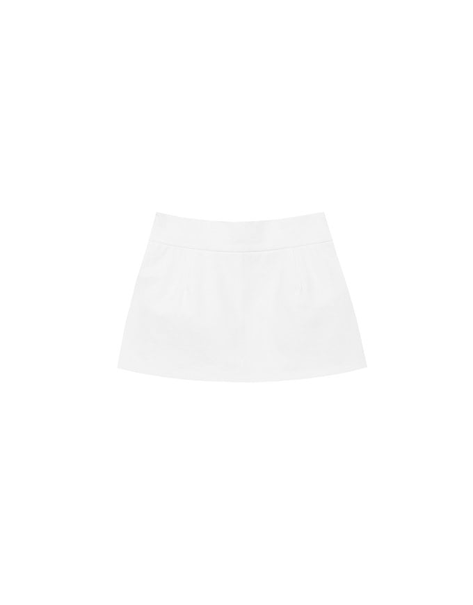 AIRY HOURGLASS Low Rise Plain Fitted Skorts