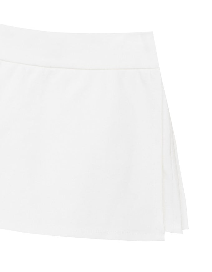 AIRY HOURGLASS Low Rise Plain Fitted Skorts