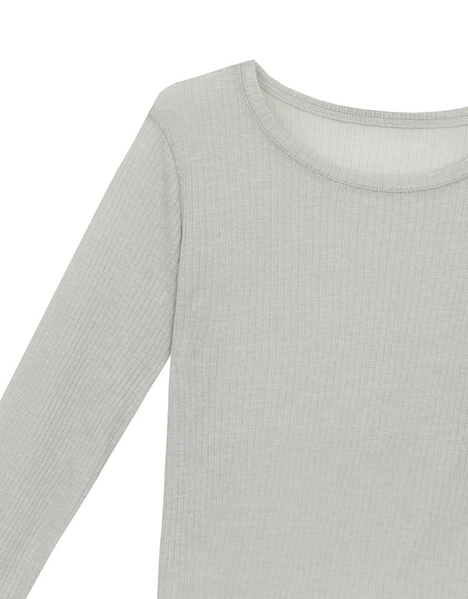Sheer Knit Crop Long Sleeve Top