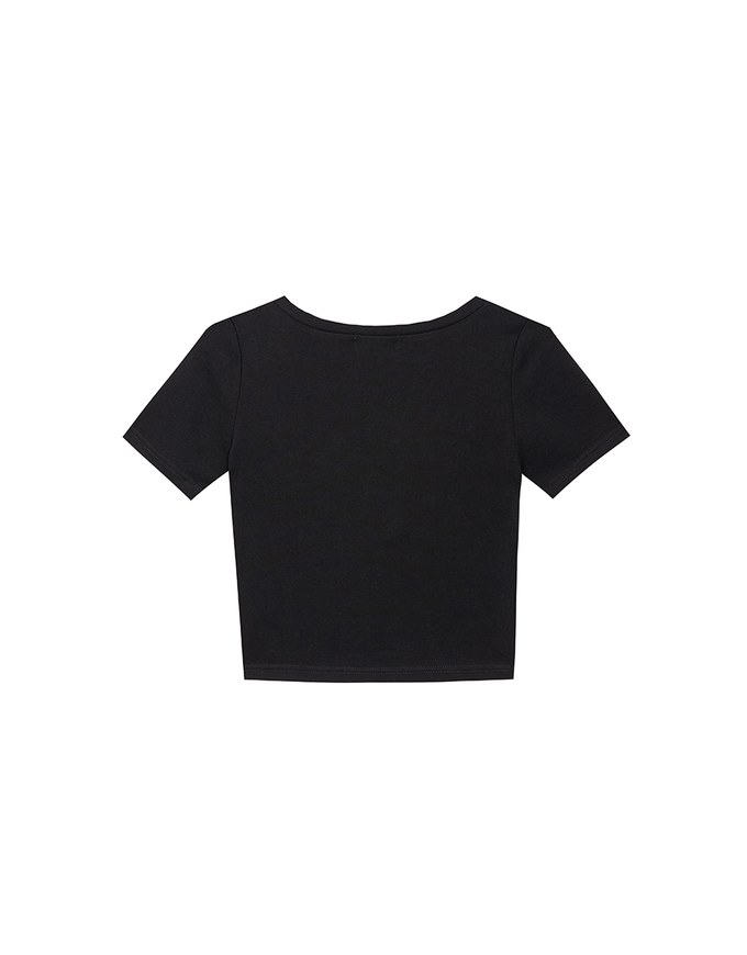 Cross Front Ruched V Neck Short Sleeve Fitted Top