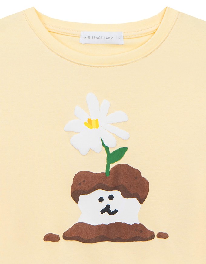 【DINOTAENG】Puff Print Graphic T-Shirt