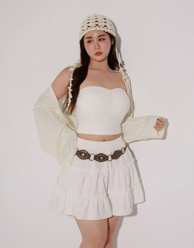 Cable Knit Long Sleeve Cropped Shrug Cardigan