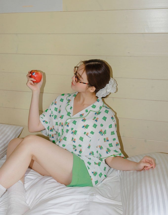 【DINOTAENG】 Printed Loungewear Set