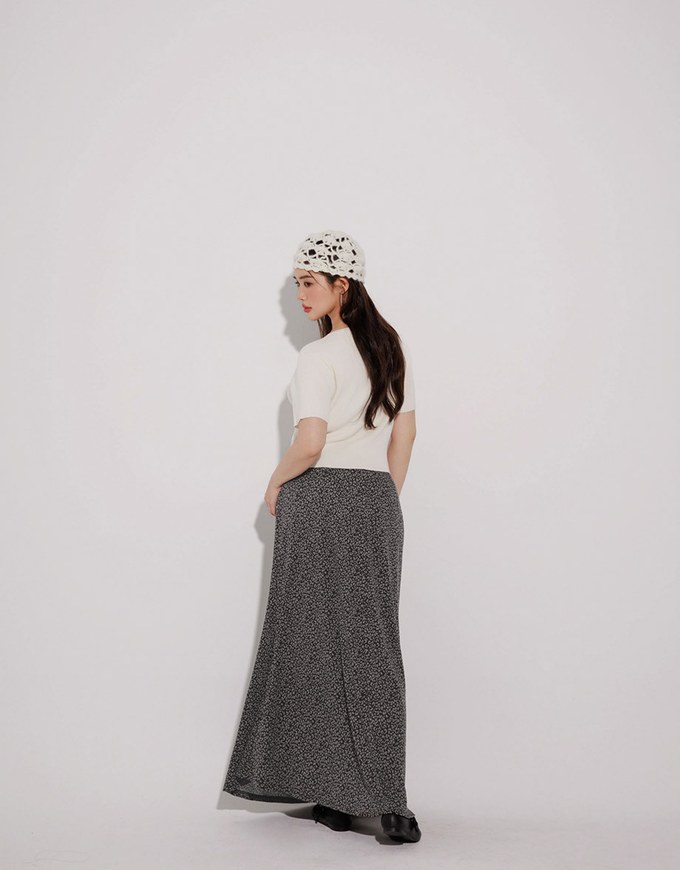 Crop Ribbed Knit Top with AIR SPACE Logo Embroidered