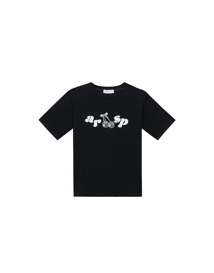 Cherry Graphic Logo Print Short Sleeve Tee