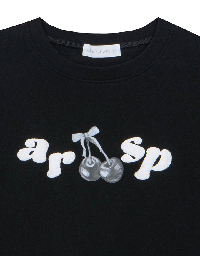 Cherry Graphic Logo Print Short Sleeve Tee