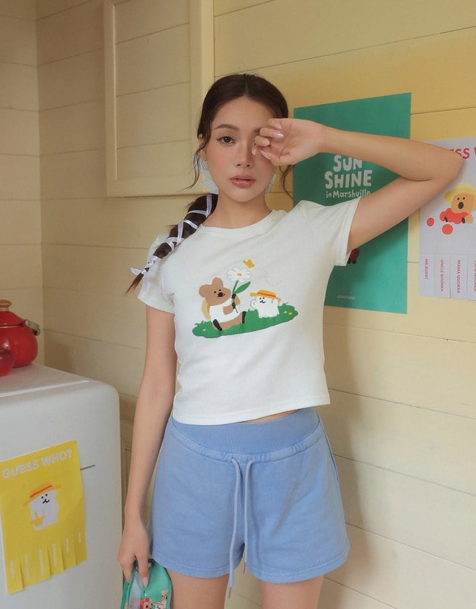 【DINOTAENG】Puff Print Graphic T-Shirt (Adults & Kids)