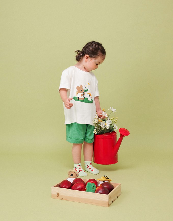 【DINOTAENG】Puff Print Graphic T-Shirt (Adults & Kids)