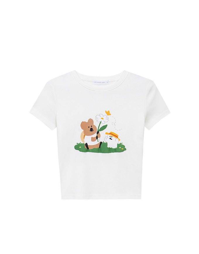 【DINOTAENG】Puff Print Graphic T-Shirt (Adults & Kids)