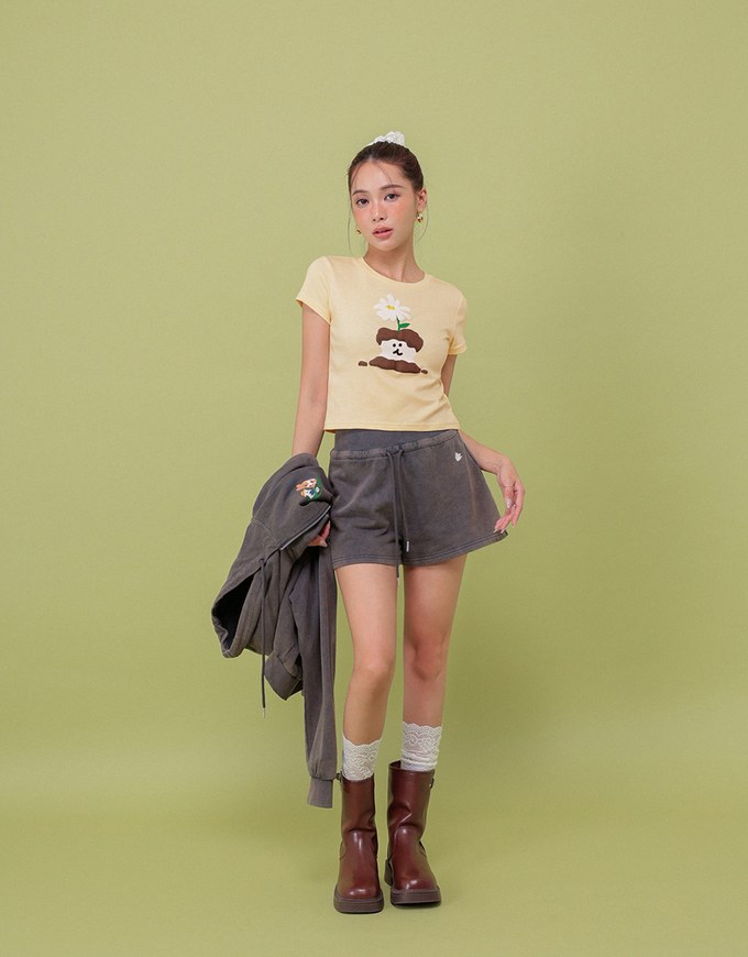 【DINOTAENG】Puff Print Graphic T-Shirt (Adults & Kids)