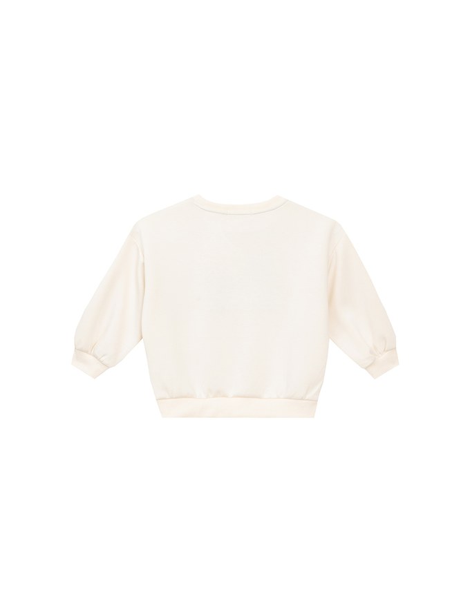 【DINOTAENG】 Fluffy Embroidery Graphic Sweatshirt ( Kids)