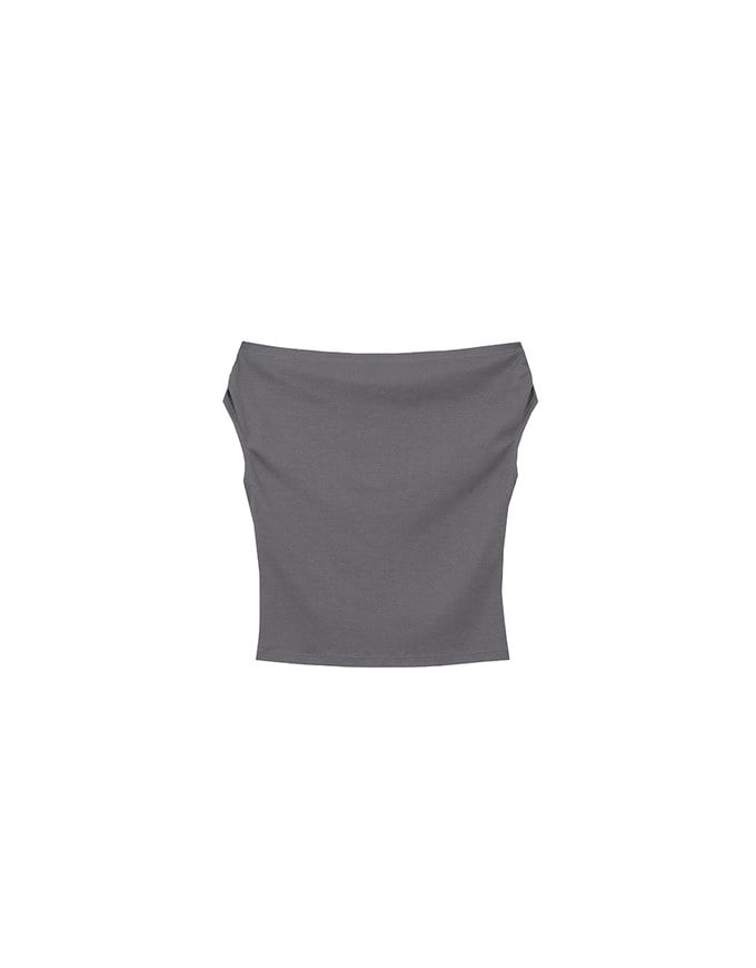 Fitted Off Shoulder Stretch Cotton Short Sleeve Top
