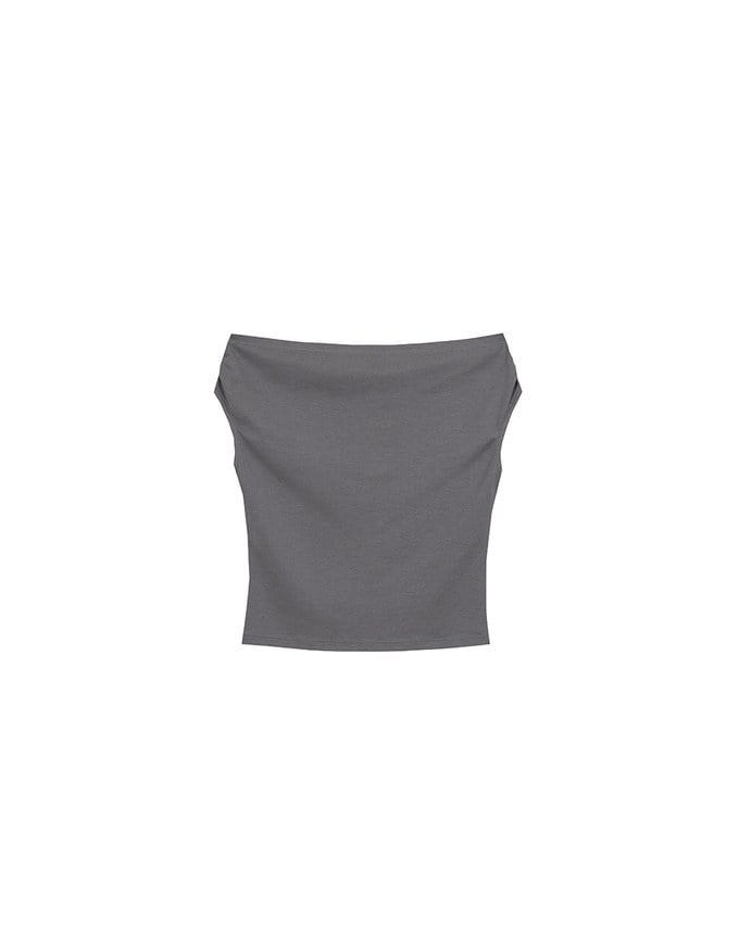 Fitted Off Shoulder Stretch Cotton Short Sleeve Top