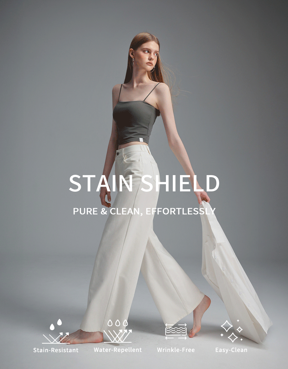 【Stain Resistant】Relaxed Fit High Waist Wide Leg Jeans Denim Pants