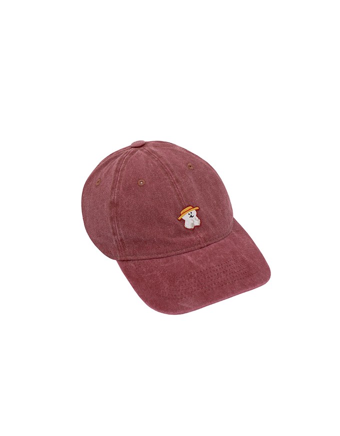 【DINOTAENG】Retro Embroidery Washed Denim Baseball Cap