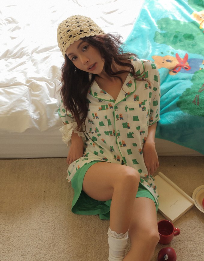 【DINOTAENG】Printed Loungewear Set