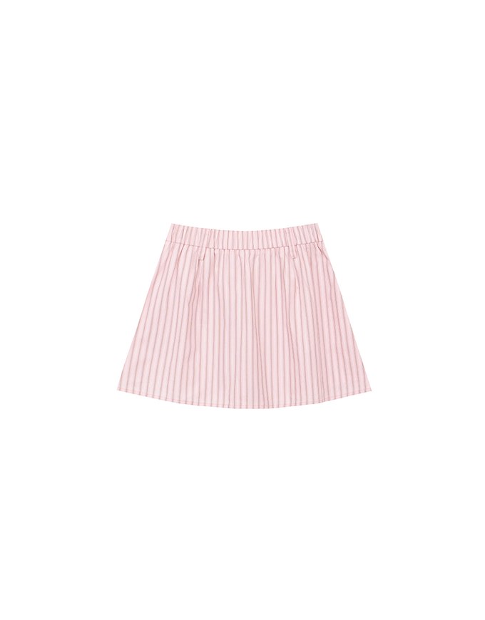 AIR SPACE Logo Embroidered Striped Button Front A Line Skorts