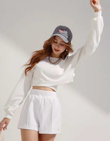 2Way Slit Two-Piece Cropped Top