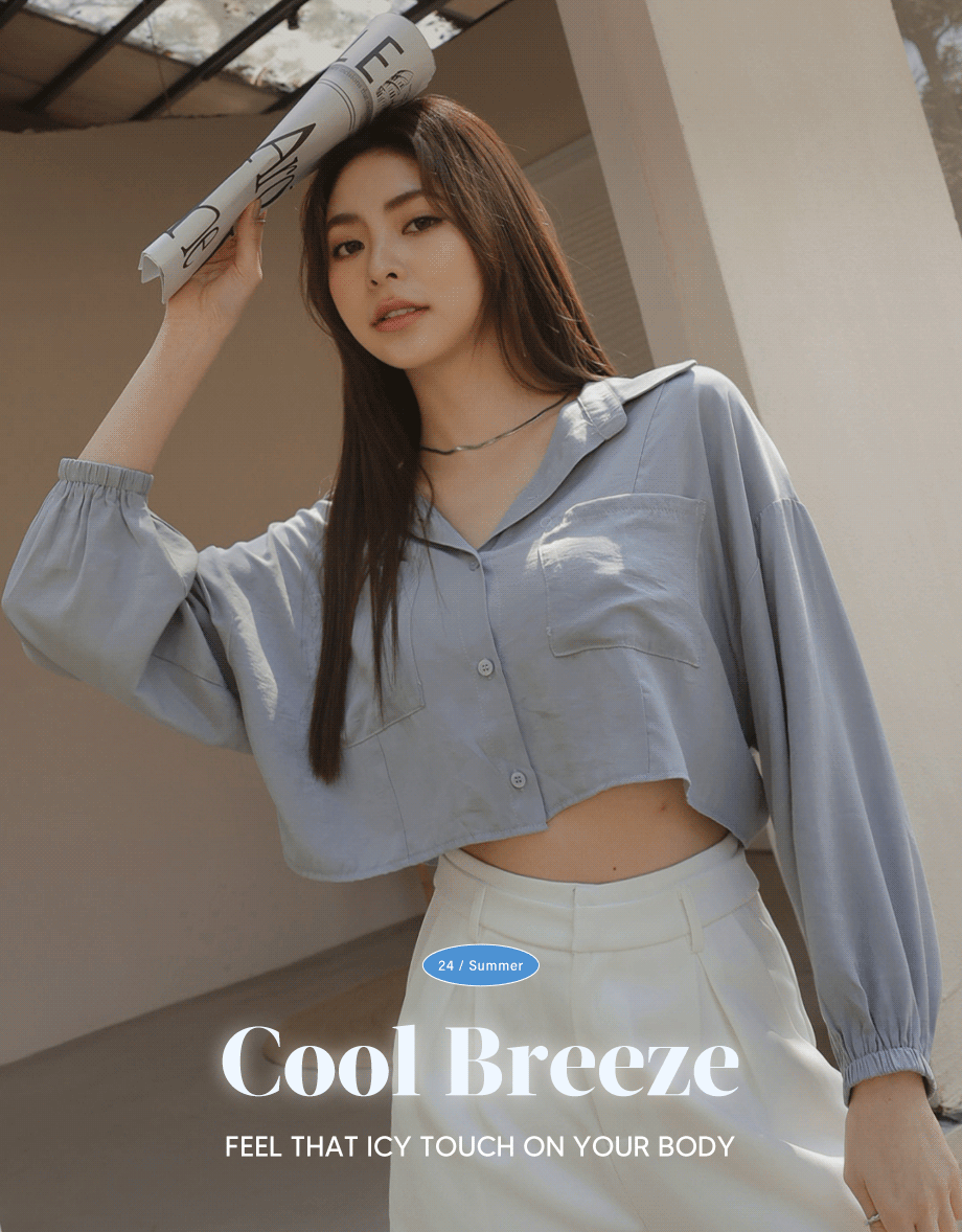 Cooling Sheer Double Pocket Blouse