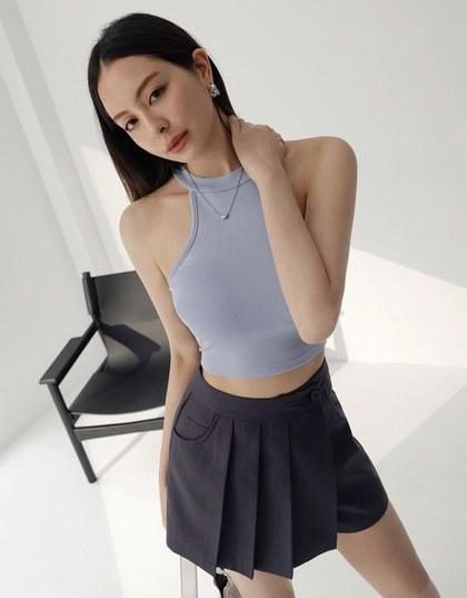 Basic Layer Halter Padded Bra Top