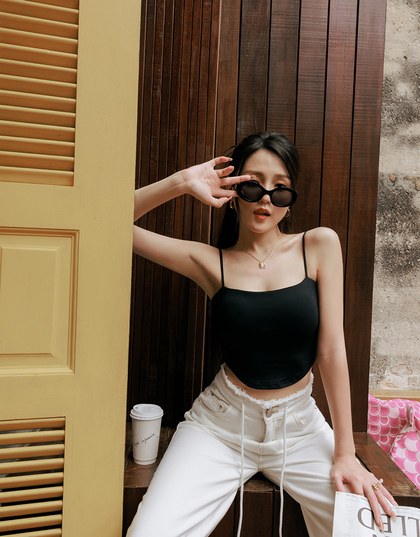 【HXA Design】BRA TOP With Light Sculpting Function Made With Yoga Fabric Padded Cami Top H07