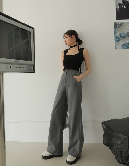 Chic Concealed Placket High Waisted Wide Pants Culottes