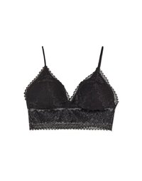 Spaghetti Strap Lace Hem Bra (with detachable bra pad)