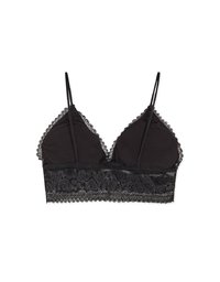 Spaghetti Strap Lace Hem Bra (with detachable bra pad)