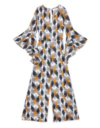 Flare Sleeves Bohemian Printed Jumpsuit