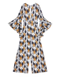 Flare Sleeves Bohemian Printed Jumpsuit