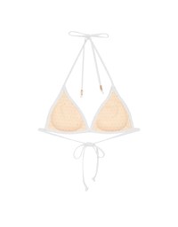 【PUSH UP】Classic Plain Color Bikini Top Single Strap And Bra Padded